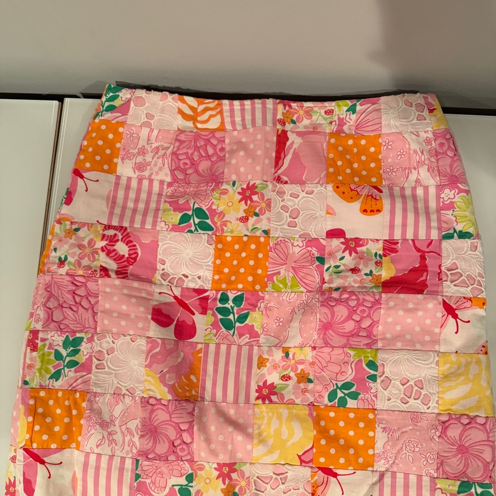 Lilly Pulitzer Pink Patchwork Skirt
